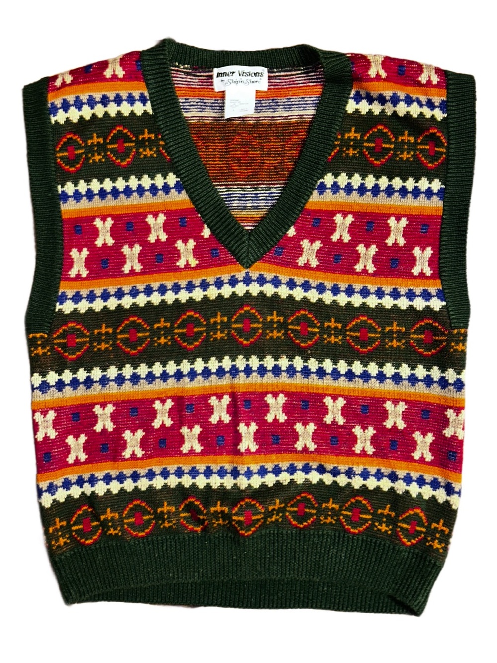 Inner Vision by Ship N’ Shore ~ Women’s Large ~ Fall Colors ~ Sweater Vest